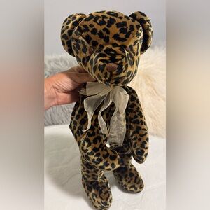Bestever Leopard Cheetah Print Teddy Bear Lovey Plush Animal